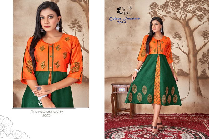 Colour Fountain Vo 4 By Kinti Designer Kurti Catalog